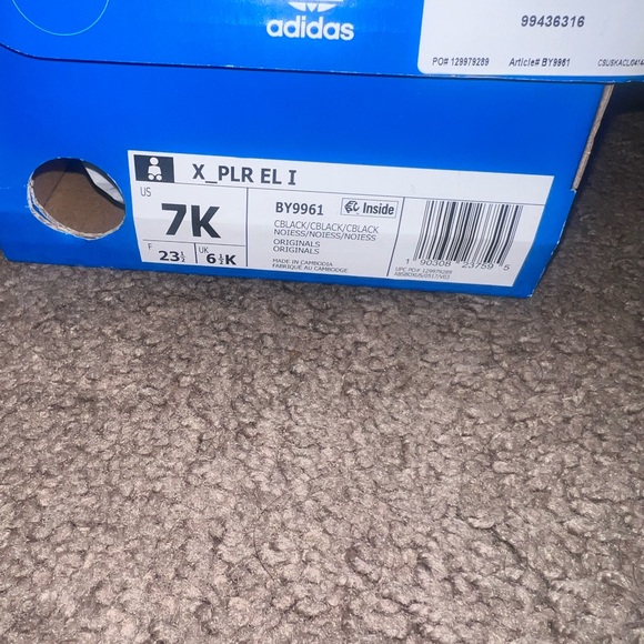 BLACK ADIDAS SNEAKERS Toddler SIZE 7K - Picture 4 of 4